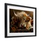 Stupell Industries Adorable Flower Bedecked Cattle Framed Print Under Glass, design by Momart